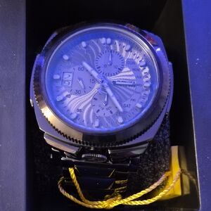 Reserve Russian Diver 52 mm Swiss Quartz Watch – Black Steel (Model 32768